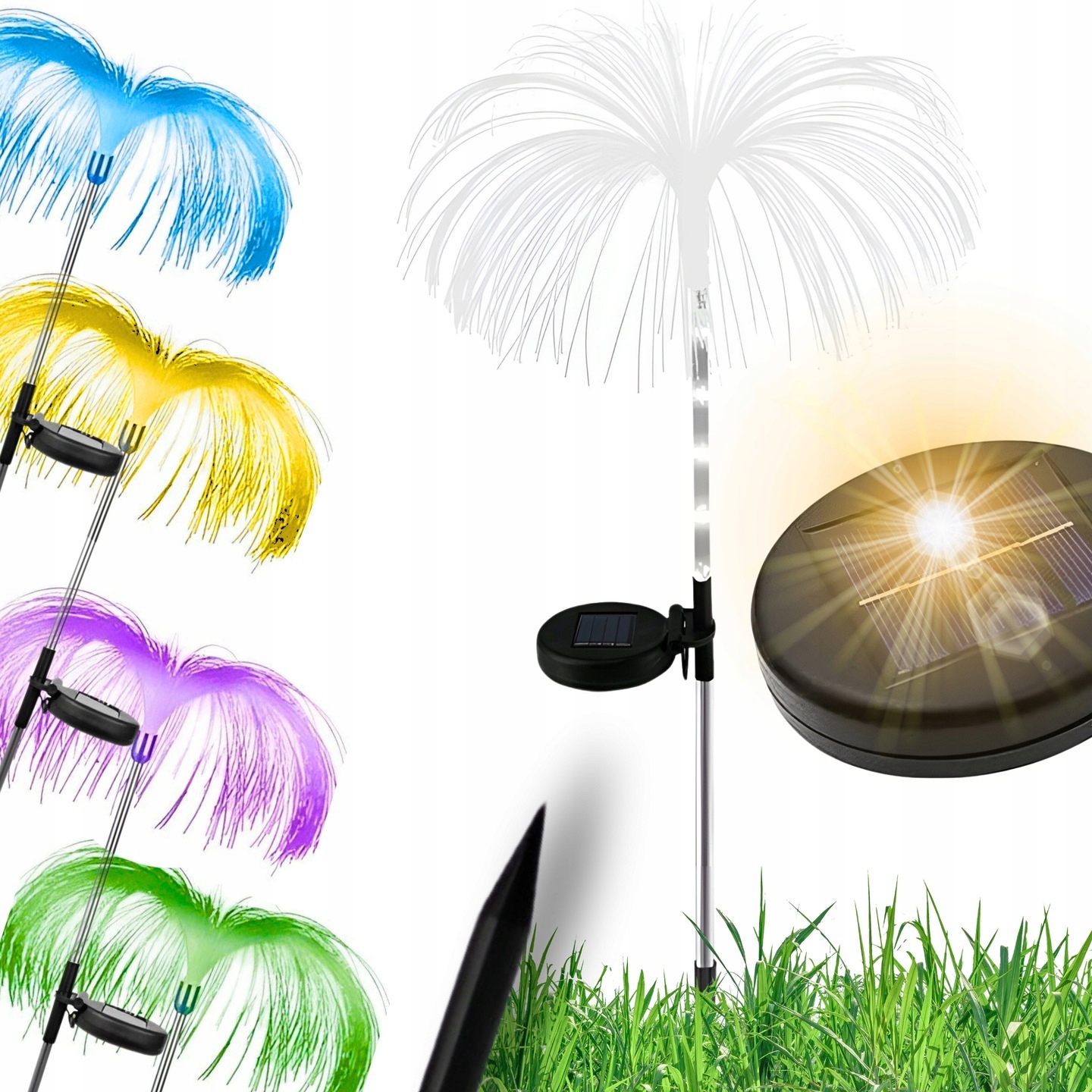 Závesná solárna lampa Pianida biela 85 cm 1 ks.